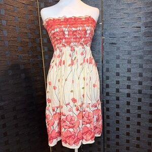 Vintage Forever 21 Strapless Cotton Dress size Medium